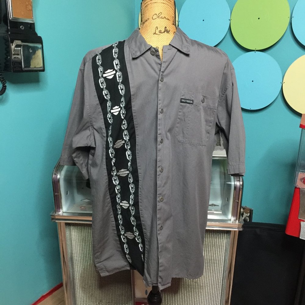 HD HARLEY DAVIDSON HD Harley-Davidson Gas Station Rockabilly Retro work shirt